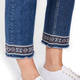 LUISA VIOLA EMBROIDERED HEM JEANS