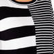 LUISA VIOLA STRIPE KNITTED TUNIC BLACK AND WHITE 