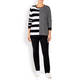 LUISA VIOLA STRIPE KNITTED TUNIC BLACK AND WHITE 