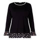 LUISA VIOLA JERSEY TUNIC WITH CHIFFON HEM