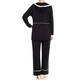 LUISA VIOLA KNITTED HOODY BLACK AND WHITE 
