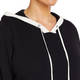 LUISA VIOLA KNITTED HOODY BLACK AND WHITE 