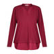 LUISA VIOLA KNITTED TUNIC WITH SATIN INSERT WINE