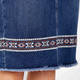 LUISA VIOLA DENIM SKIRT WITH EMBROIDERY 