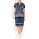 LUISA VIOLA DENIM SKIRT WITH EMBROIDERY 