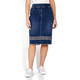 LUISA VIOLA DENIM SKIRT WITH EMBROIDERY 