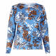 LUISA VIOLA FLORA PRINT SWEATER BLUE