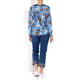 LUISA VIOLA FLORA PRINT SWEATER BLUE