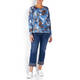 LUISA VIOLA FLORA PRINT SWEATER BLUE