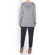 LUISA VIOLA JEWEL EMBELLISHED HOODY GREY 