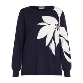 LUISA VIOLA SWEATER NAVY - Plus Size Collection