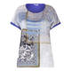 LUISA VIOLA SCARF PRINT TOP