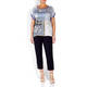 LUISA VIOLA SCARF PRINT TOP