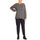 LUISA VIOLA HOUNDSTOOTH TROUSER NAVY AND GREY