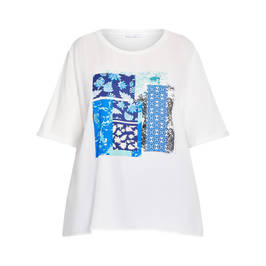 LUISA VIOLA PRINTED JERSEY T-SHIRT - Plus Size Collection