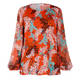 LUISA VIOLA FLORAL PRINT TUNIC ORANGE