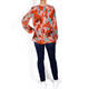 LUISA VIOLA FLORAL PRINT TUNIC ORANGE