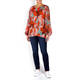 LUISA VIOLA FLORAL PRINT TUNIC ORANGE