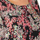 LUISA VIOLA FLORAL PRINT TUNIC BLACK