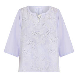 LUISA VIOLA COTTON BRODERIE ANGLAIS TUNIC  - Plus Size Collection