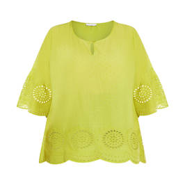 LUISA VIOLA COTTON TUNIC KIWI - Plus Size Collection