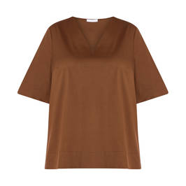 LUISA VIOLA TUNIC BROWN - Plus Size Collection