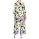 LUISA VIOLA PRINTED SATIN SHIRT KIWI
