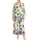 LUISA VIOLA PRINTED SATIN SHIRT KIWI