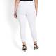 LYSSE WHITE COTTON CROPPED DENIM LEGGING WITH ANKLE ZIPS