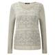 Luisa Viola light beige long sleeve glitter sweater 