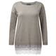 Luisa Viola Grey Lace Detail Knitted Tunic