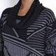 ELENA MIRO monochrome knitted tunic SWEATER with snood