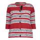 Marina Rinaldi red stripe linen CARDIGAN