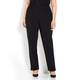 MARINA RINALDI BLACK PULL ON FRONT CREASE TROUSER 