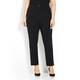 MARINA RINALDI ANKLE GRAZER FRONT CREASE TROUSER BLACK