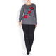 ELENA MIRO FLORAL INTARSIA SWEATER