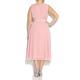 MARINA RINALDI pink silk tea DRESS with optional sleeves