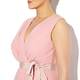 MARINA RINALDI pink silk tea DRESS with optional sleeves