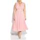 MARINA RINALDI pink silk tea DRESS with optional sleeves