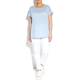 MARINA RINALDI knitted linen sky blue T SHIRT with studs