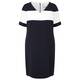 MARINA RINALDI NAVY COLOURBLOCK DRESS