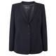 MARINA RINALDI NAVY NARROW COLLAR SUIT BLAZER