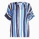 Marina Rinaldi Blue Paint Stripes silk Tunic