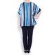 Marina Rinaldi Blue Paint Stripes silk Tunic