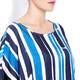 Marina Rinaldi Blue Paint Stripes silk Tunic