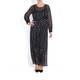 MARINA RINALDI SILK CHIFFON ORIGAMI PRINT DRESS