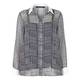 MARINA RINALDI SILK CHIFFON PRINCE OF WALES CHECK SHIRT