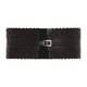 Marina Rinaldi Cut Out Leather Belt Black 