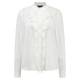 MARINA RINALDI IVORY SILK RUFFLE BLOUSE