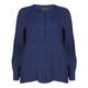 MARINA RINALDI NAVY SILK BLEND BLOUSE